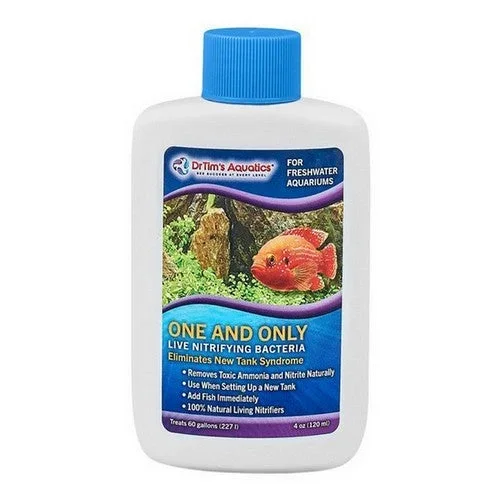 Dr Tims Aquatics, Dr. Tim’s Aquatics One & Only Live Nitrifying Bacteria for Freshwater Aquariums, 4 Ounces