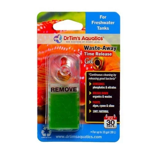 Dr Tims Aquatics, Dr. Tim’s Aquatics Waste-Away Freshwater Time Release Gel Water Clarifier, 1 Each / Small