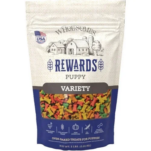 Earthborn, Wholesomes Rewards Classic Variety Biscuits, 2 Lbs, Puppy / Chicken