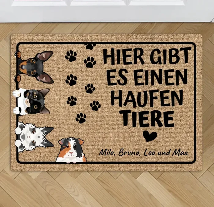 Ein Haufen Tiere – Individuelle Fußmatte