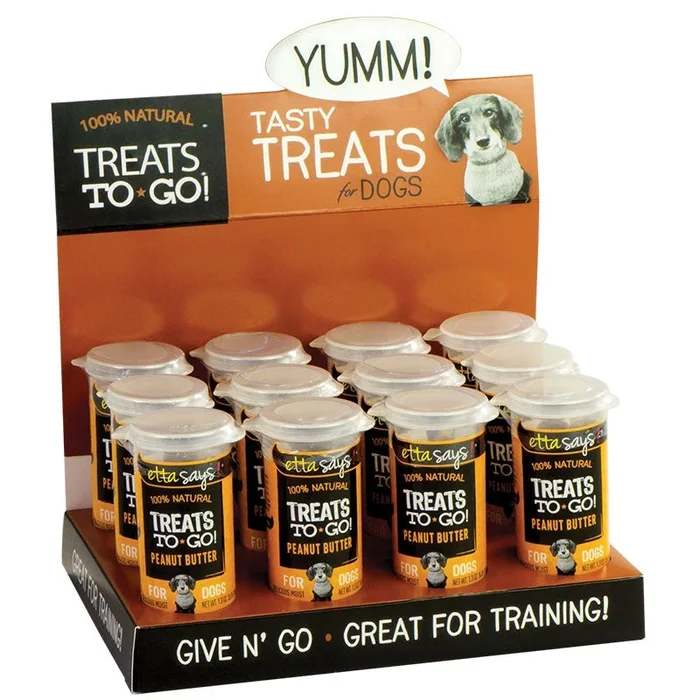 Etta Says Dog Treats To-Go Peanut Butter Dog Treats Treats – 12 Count