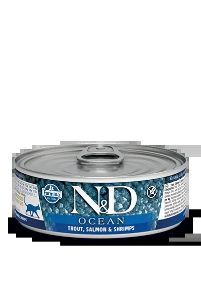 Farmina N&D Ocean Grain Free Cat Can Food Trout, Salmon, & Shrimp