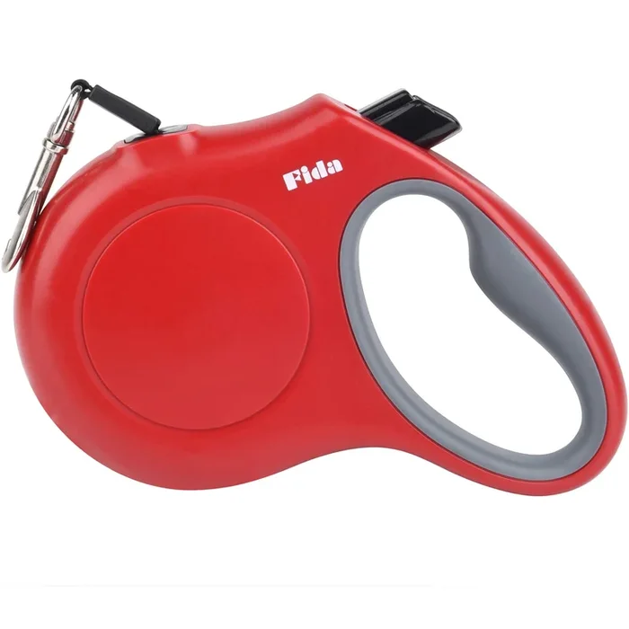 Fida Retractable Dog Leash X-Small Breed, 10 Ft Durable Pet Walking Leash For Extra Small Dogs/Cats/Small Animals Up To 18 Lbs, 360?Tangle Free, Red