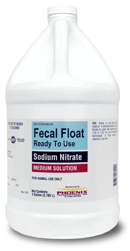 Flotador fecal Phoenix, listo para usar, nitrato de sodio, 1 galón