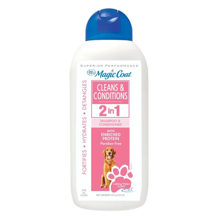 Four Paws Magic Coat Cleans & Conditions Dog 2 in 1 Shampoo and Conditioner Dog 2 in 1 Shampoo & Conditioner – 16 Oz