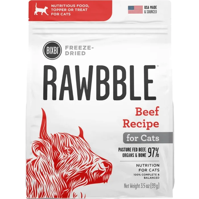 Freeze Dried Cat Food – RAWBBLE – Beef Recipe