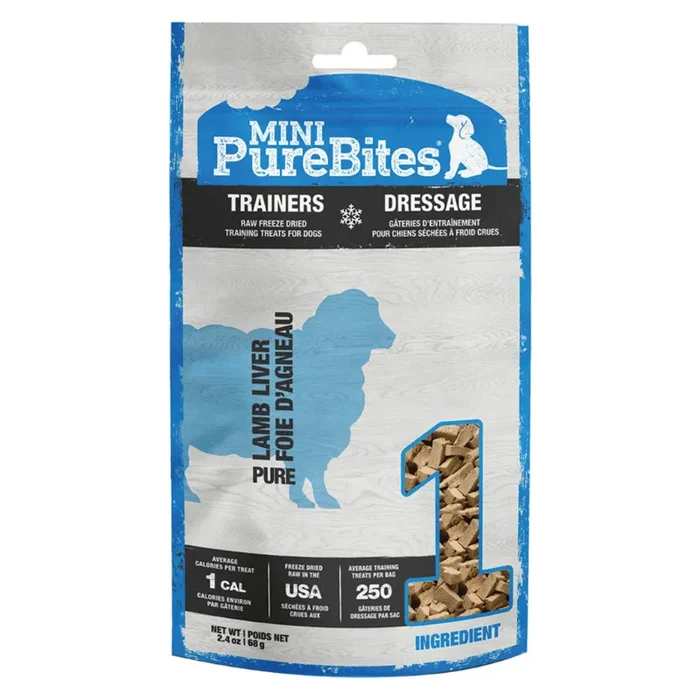 Freeze Dried Dog Treat – MINI TRAINERS – Lamb Liver – 2.4 oz