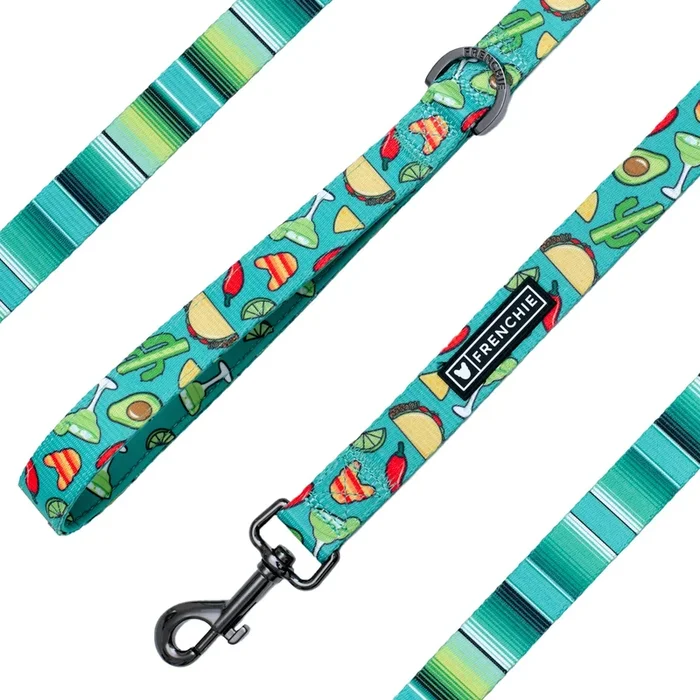 Frenchie Comfort Leash – Taco Tuesday- Green