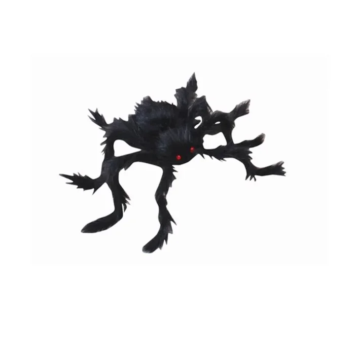 Fun World Assorted Color 30 in. Fuzzy Prop Head Giant Hairy Spider with Posable Legs Halloween Decoration