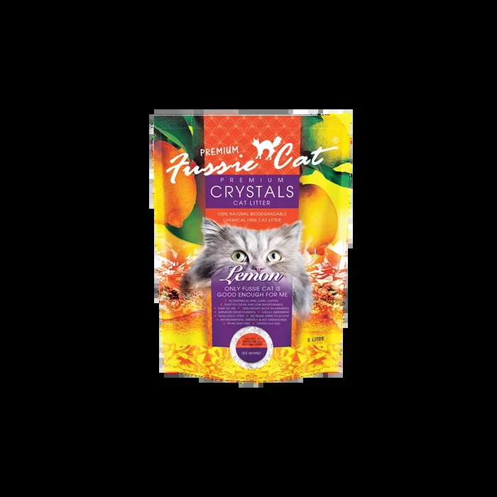 Fussie Cat Premium Crystals Litter Lemon 5L