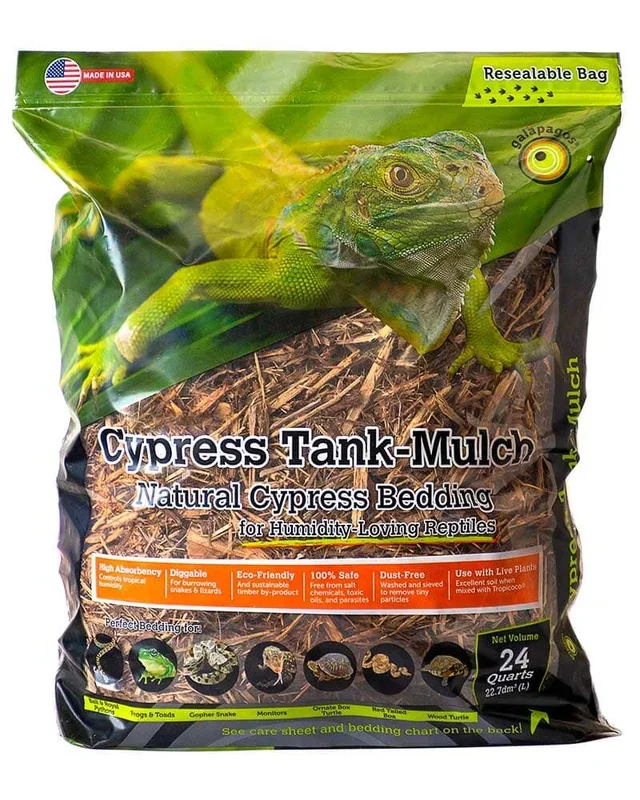 Galapagos Cypress Tank Mulch Natural Cypress Bedding Substrate – 24 Qt