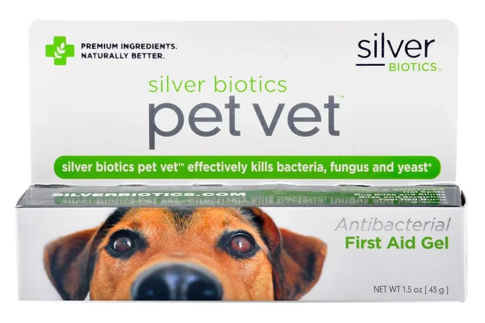 Gel antibacteriano de primeros auxilios para mascotas Silver Biotics Pet Vet