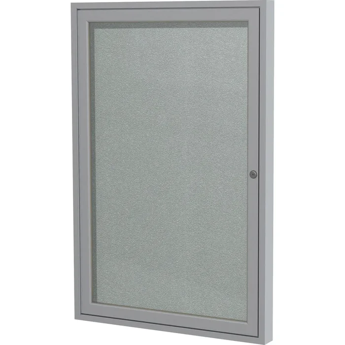 Ghent 1 Door Enclosed Vinyl Bulletin Board with Satin Frame – GHEPA13624VX193