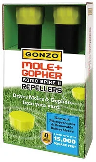 GONZO® 5016 Moloe & Gopher Sonic Spike II Repellers