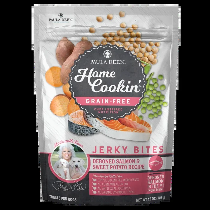 Grain Free Salmon & Sweet Potato Jerky Bites | 12 oz | Paula Deen Home Cookin’