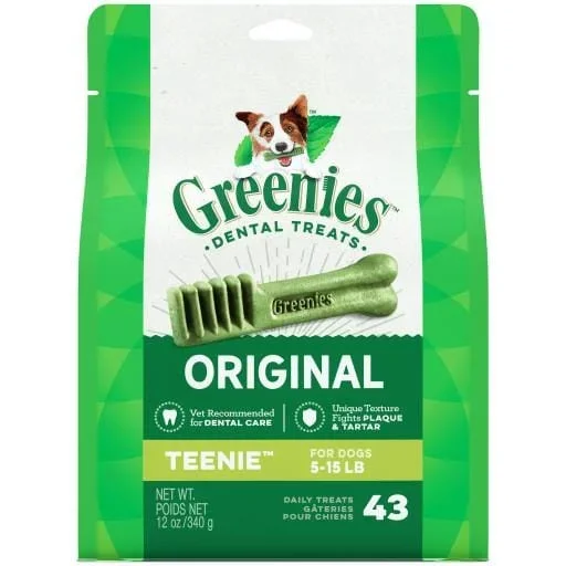 Greenies Teenie Treat Pack Dental Dog Treats – 12 oz – 43 Count