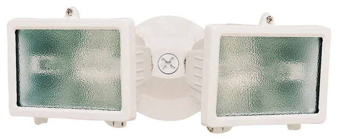 Heathco HZ-5502-WH 150 Watt White Twin Halogen Flood Light