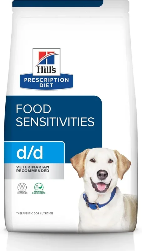 Hill’s Prescription Diet d/d Skin/Food Sensitivities Potato & Duck Recipe Dry Dog Food, 25 lb