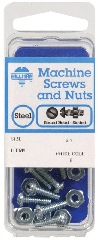 Hillman No. 1/4-20 x 3/4 in. L Slotted Round Head Zinc-Plated Steel Machine Screws 6 pk (Pack of 10)