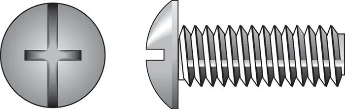 HILLMAN No. 8-32 Ga. X 2 in. L Combination Truss Head Zinc-Plated Steel Machine Screws 100 pk