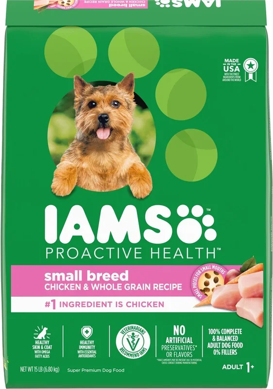Iams Adult Small & Toy Breed Dry Dog Food, 15 lbs