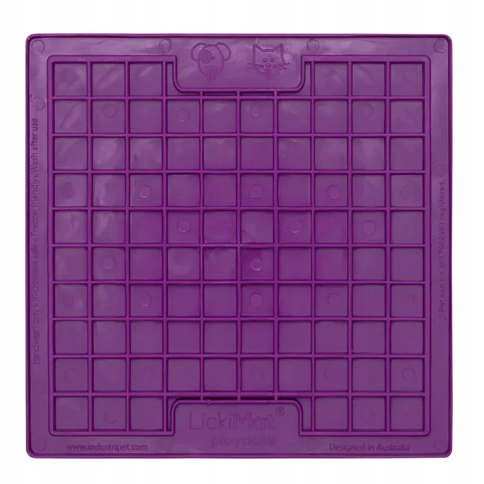Innovative Pet Lickimat Classic Playdate Slow Feeding Mat for Cats – Purple