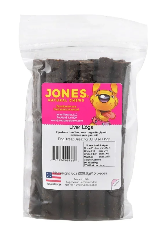 Jones Liver Logs Made in USA 100% Beef Dog Treats
