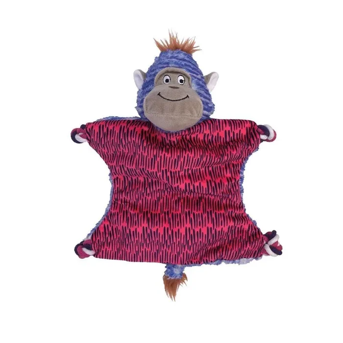 Kong Knots Flatz Monkey Internally Knotted and Squeak Dog Toy – Small/Medium