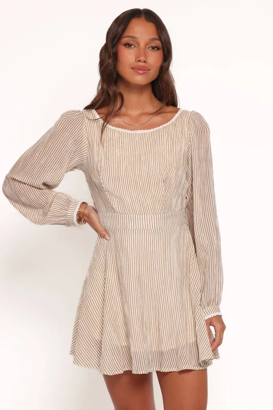 Kyra Long Sleeve Mini Dress – Stripe