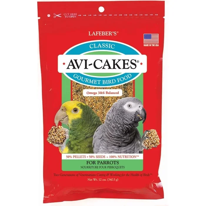 Lafeber’s Classic Avi-Cakes for Parrot Bird Food 12oz.