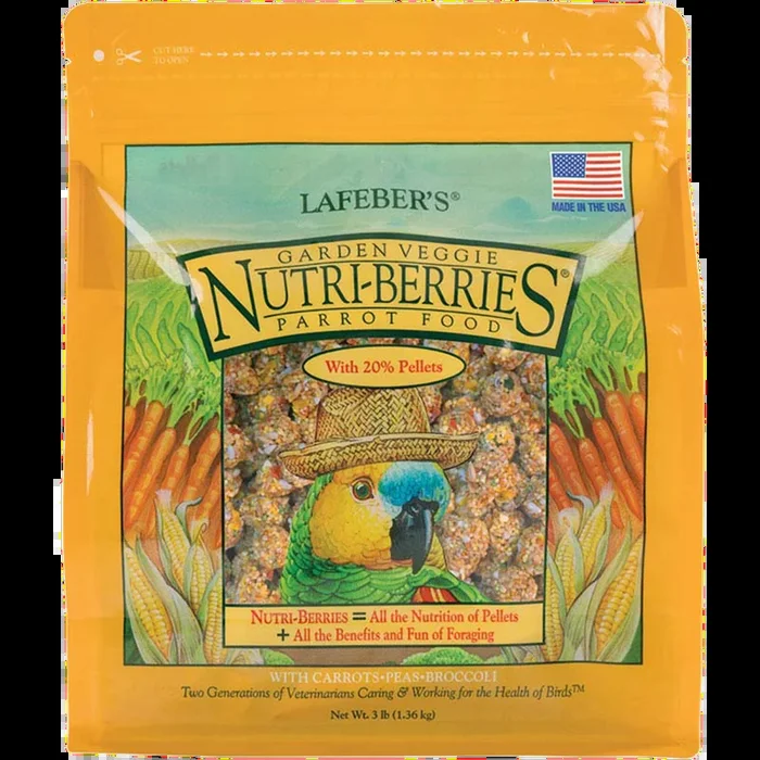 Lafeber Garden Veggie Nutri-Berries Parrot Bird Food 3-lb