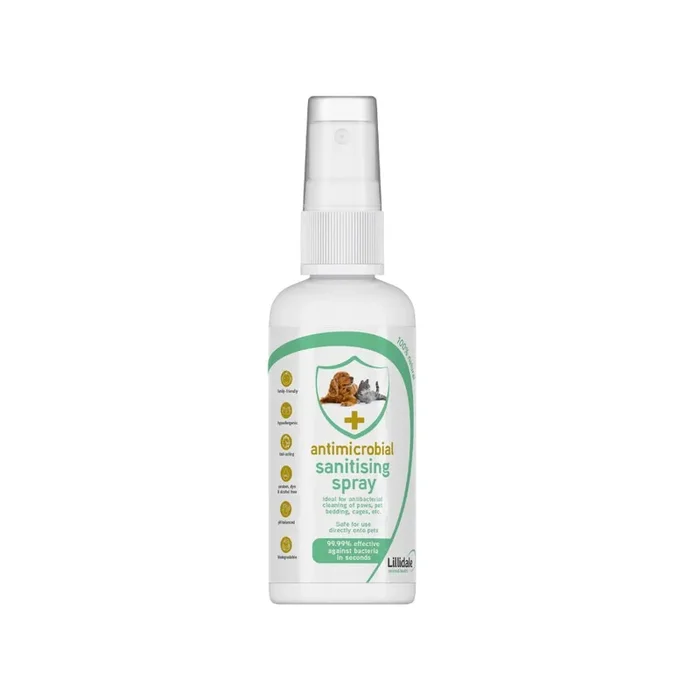 Lillidale Dog & Cat Antimicrobial Sanitising Spray 65ml