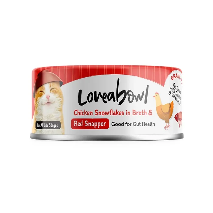 Loveabowl ‘Cat Can Chicken with Red Snapper [70g x 24 cans]