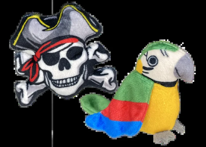 Margaritaville® Pirate Skull and Parrot 2pk Cat Toy