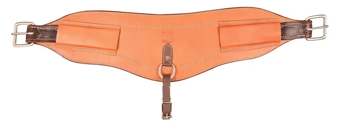 Martin Saddlery – Cincha contorneada para flancos, 7″ de ancho, natural, 31″ de largo