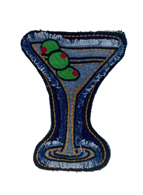 Martini Crinkle Cocktail Dog Toy