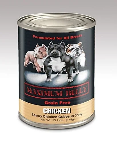 Maximum Bully Canned Dog Food – Chicken – 13.2 Oz – Case of 12