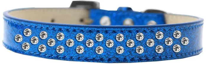 Mirage Pet Products Sprinkles Ice Cream Dog Collar with Clear Crystals, Size 18, Blue