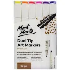Mont Marte 12pc Dual Tip Alcohol Art Markers