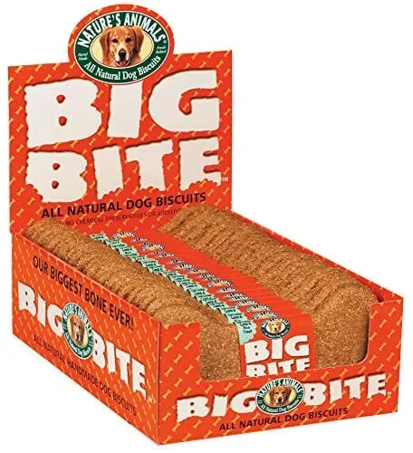 Nature’s Animals Big Bite Dog Biscuits Treats – Lamb/Rice – 8 In – 24 Pack