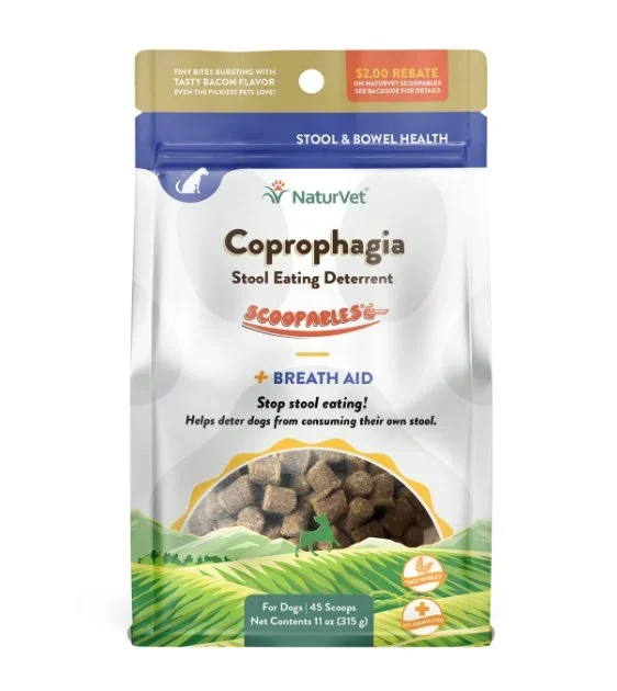 NaturVet Scoopables (Tiny Bites With Bacon Flavour) Coprophagia Stool Eating Deterrent Dog Supplement