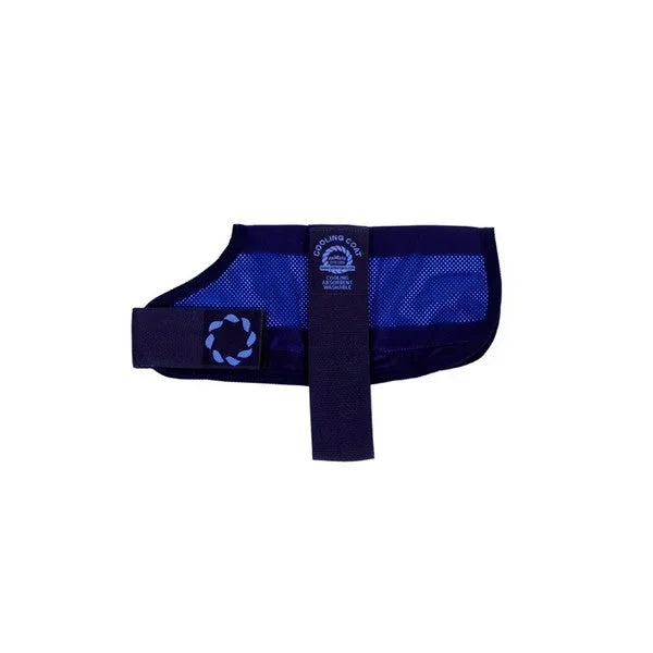 Navy Cooling Dog Coat & Bag MED 16″ – 20″
