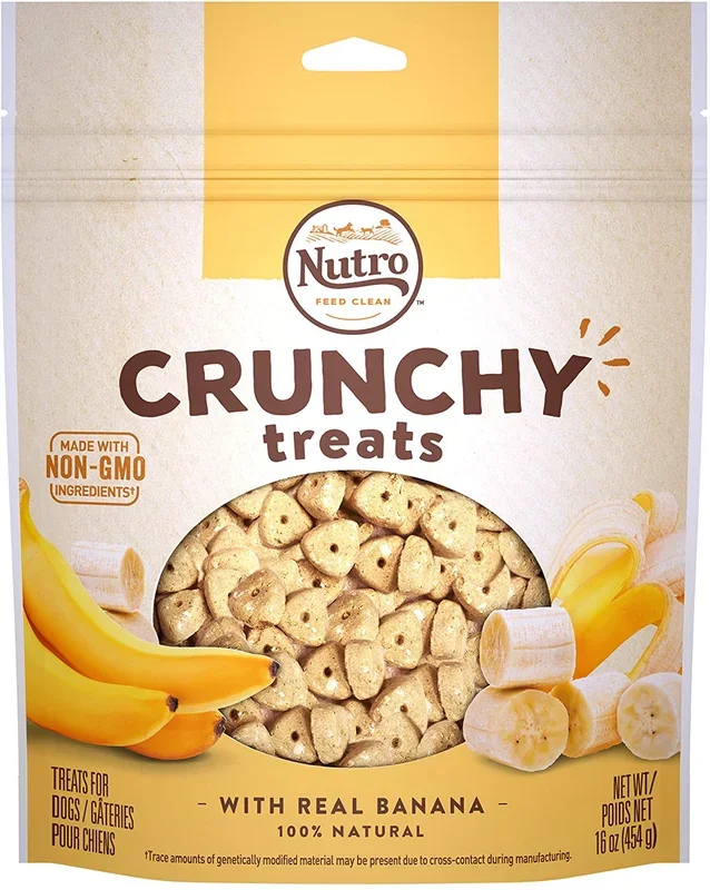 Nutro Banana Crunchy Biscuit Dog Treats – 16 oz – Case of 12