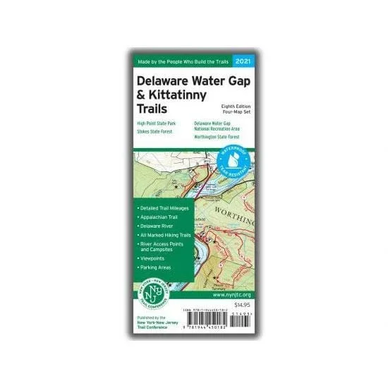 NYNJ Trail Conference Map – Delaware Water Gap & Kittatinny Trails Map