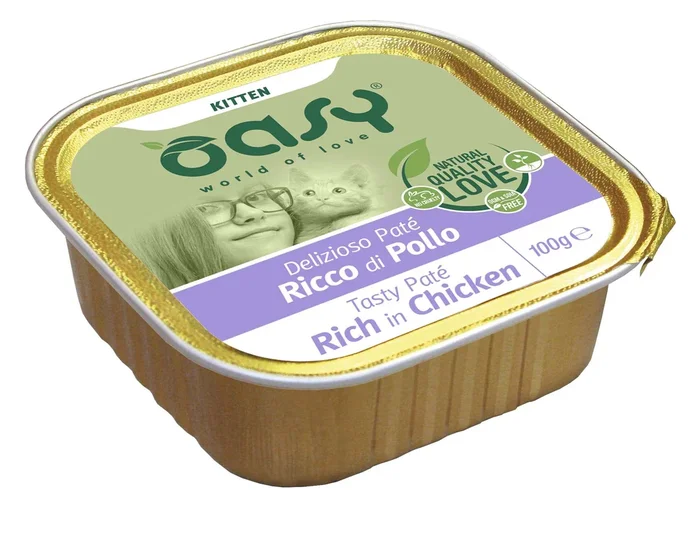 OASY Tasty Pate Pašteta za mačiće KITTEN s piletinom, 100g