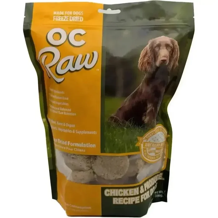OC Raw Freeze Dried Meaty Rox Chicken & Produce Sliders Dog Food