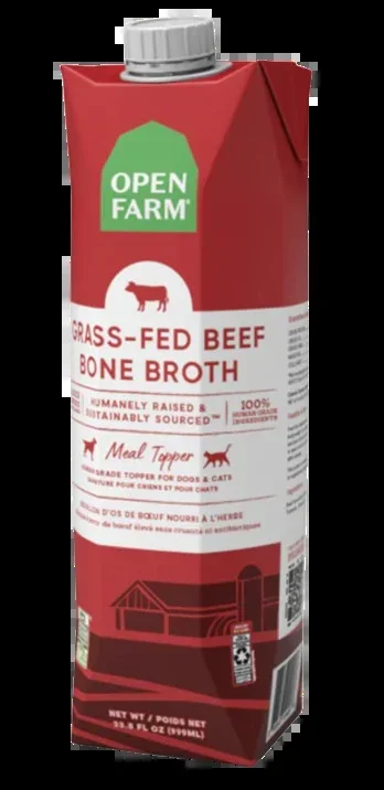 Open Farm Grass-Fed Beef Bone Broth For Dogs & Cats, 32oz