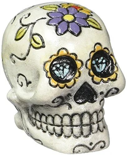 Penn Plax Deco Replicas Mini Sugar Skull – White