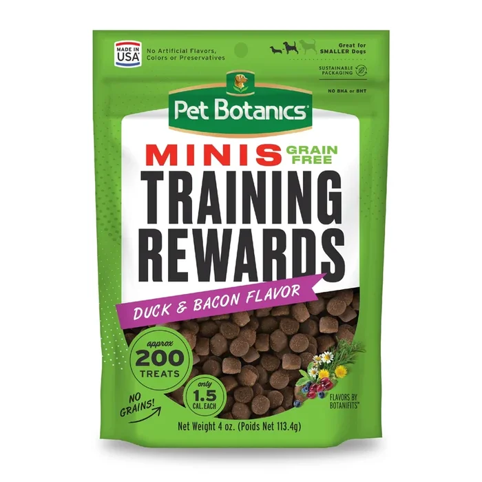 Pet Botanics Training Rewards Grain-Free Salmon Soft and Chewy Dog Treats – Mini – 4 Oz