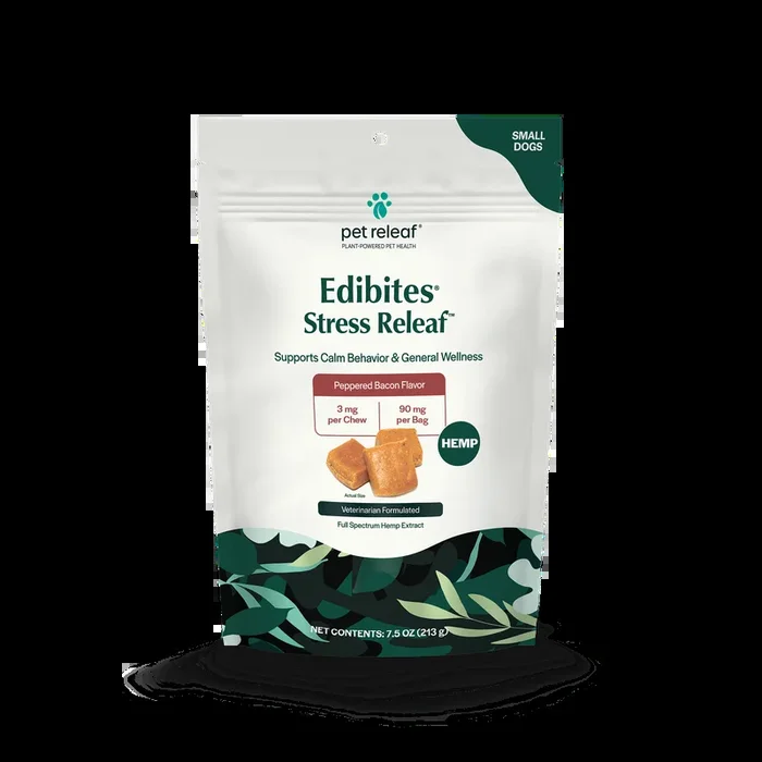Pet Releaf Stress Releaf Edibites Peppered Bacon Flavor for Small Dogs